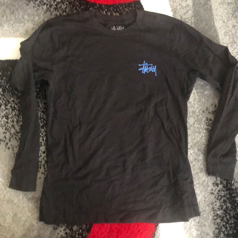 Stussy black long sleeve tee